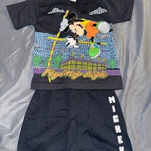 Disney Black and Orange Mickey Kids Matching Set